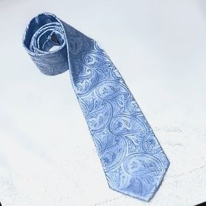 Stafford Paisley Design Light Blue Classic Neck Tie Silky